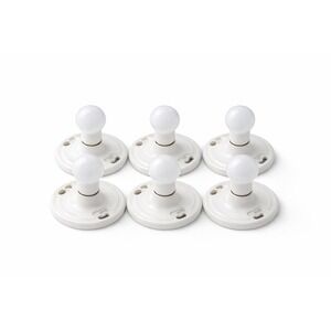 Leviton Keyless Lamp Holder Lot of 6 Ceiling Light Socket White EUC